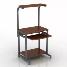 Desktop Computer Desk Furniture 3d model