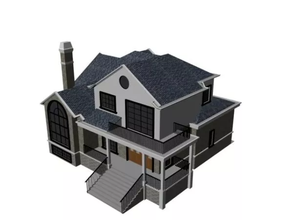 Detached Dwelling House 3d model Detached Dwelling House 3d model