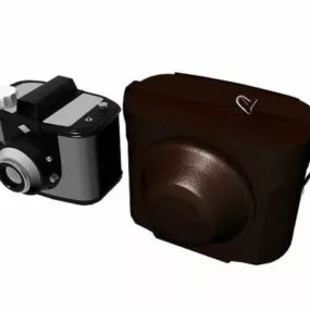Digital Camera With Case 3d model