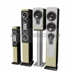 Digital Stereo Speakers 3d model