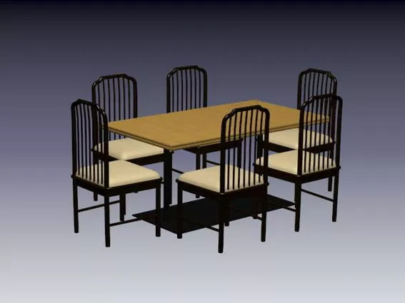 Dining Table Sets 3d model Dining Table Sets 3d model