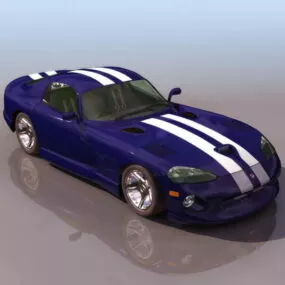 Dodge Srt Viper Sports Car 3d model
