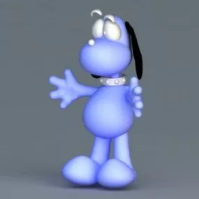 Dog Cartoon Character 3d model