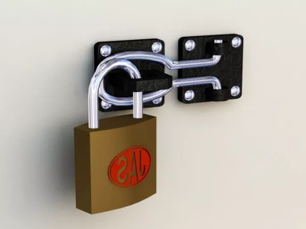 Door Padlock 3d model Door Padlock 3d model