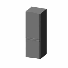 Double Door Household Refrigerator 3d model