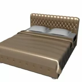 Double Size Mattress Bed 3d model