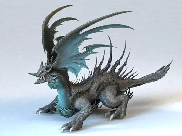 Dragon Monster Rigged & Animated 3d model Dragon Monster Rigged & Animated 3d model