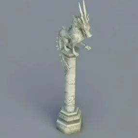 Dragon Pillar 3d model