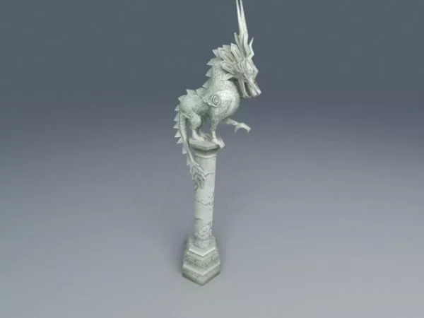 Square Pillar Concrete 3d model