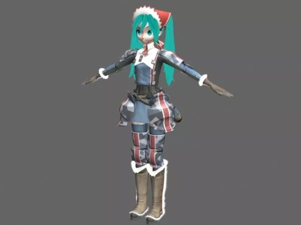 Dream Fighter Miku Character 3d model Dream Fighter Miku Character 3d model