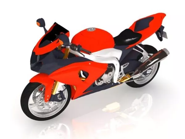 Vincent Black Motorcycle 3d model