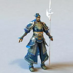 Dynasty Warrior Rigged 3d model
