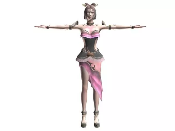 Dynasty Warriors Diaochan Women Warrior 3d model Dynasty Warriors Diaochan Women Warrior 3d model