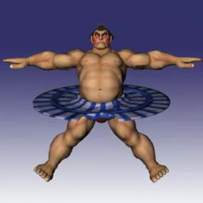 E. Honda In Super Street Fighter 3d model