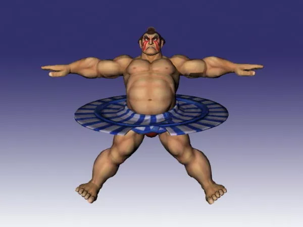 E. Honda In Super Street Fighter 3d model E. Honda In Super Street Fighter 3d model