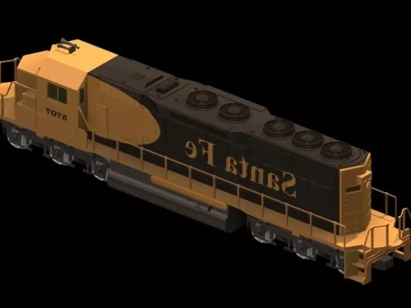 Emd Sd40 Locomotive 3d model Emd Sd40 Locomotive 3d model