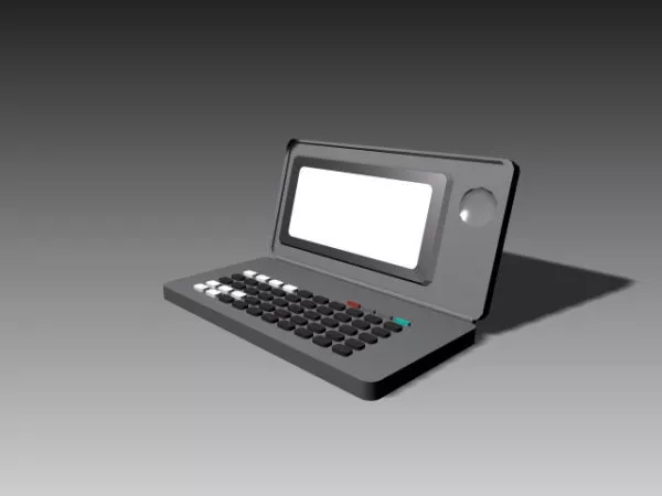 Old Vintage Laptop 3d model