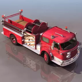 Early Pumper Truck 3d model