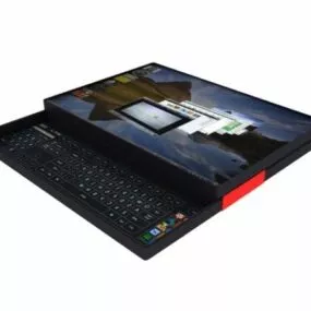 Early Tablet Laptop 3d model