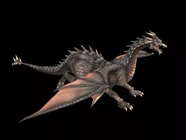 Blue Western Dragon 3d model
