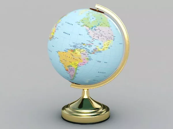 Wire Globe School School Accessories 3d model