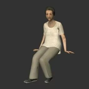 Elderly Woman Character 3d model