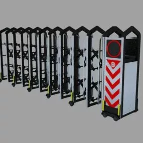 Electric Automatic Retractable Gate 3d model