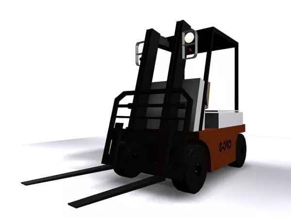 Yellow Warehouse Forklift 3d model