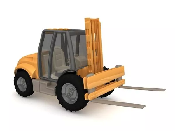 Yellow Warehouse Forklift 3d model