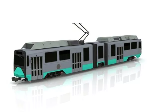 Red Train Caboose 3d model