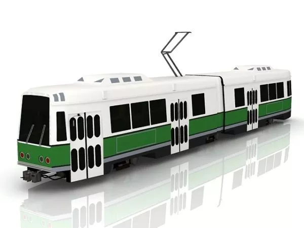 Green Train Caboose 3d model