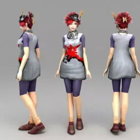 Elegant Asian Beauty 3d model