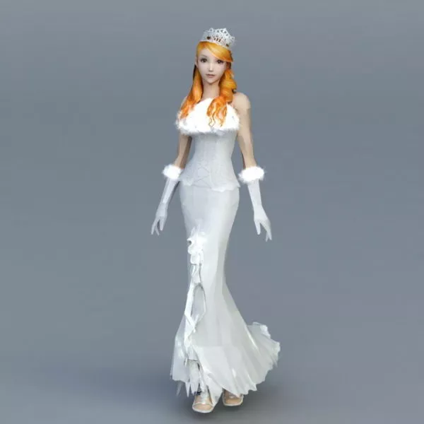 Elegant Bride 3d model Elegant Bride 3d model