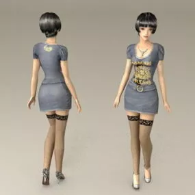 Elegant Lady Fashion 3d model