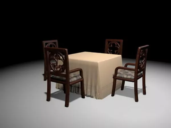 Elegant Dinette Sets 3d model Elegant Dinette Sets 3d model