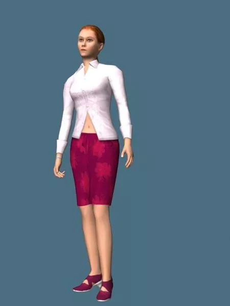 Elegant Girl Rigged 3d model Elegant Girl Rigged 3d model