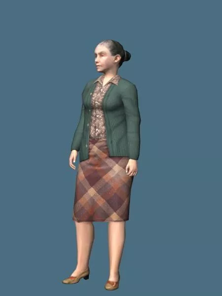 Elegant Granny Character 3d model Elegant Granny Character 3d model