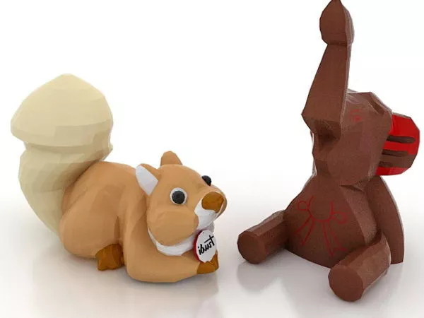 Elephant & Squirrel Toy 3d model Elephant & Squirrel Toy 3d model