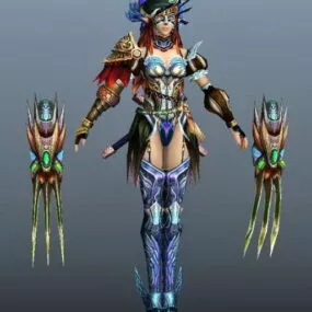 Elf Assassin Female 3d model