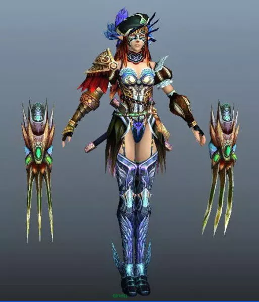Assassin With Dagger 3d model