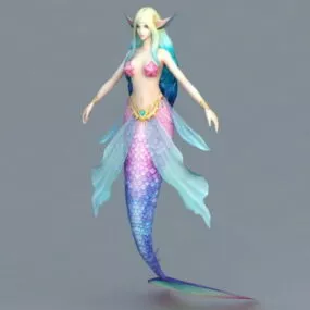 Elf Mermaid Art 3d model