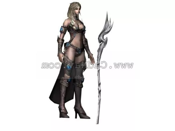 Elf Priestess Character 3d model Elf Priestess Character 3d model