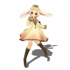 Elf Anime Girl 3d model