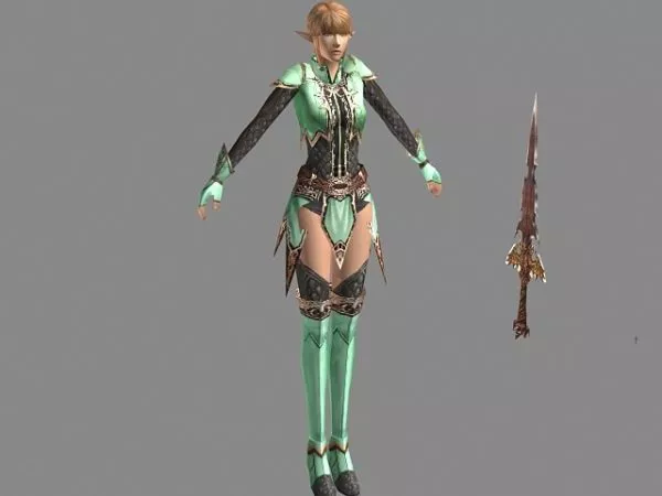 Elf Assassin Rigged 3d model Elf Assassin Rigged 3d model