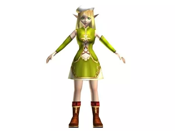 Anime Girl Japanese Comic 3d model