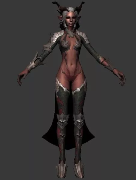 Elf Girl Warrior 3d model Elf Girl Warrior 3d model