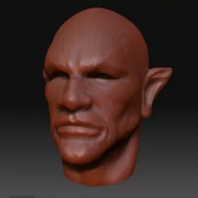 Elf Male Head Character 3d model