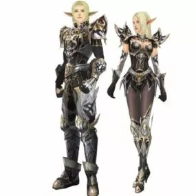 Elf Warrior In Armor Character 3d model