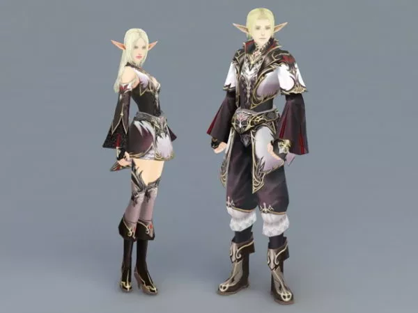 Elven Couples 3d model Elven Couples 3d model