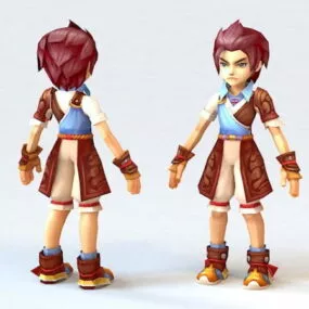Emo Anime Boy 3d model